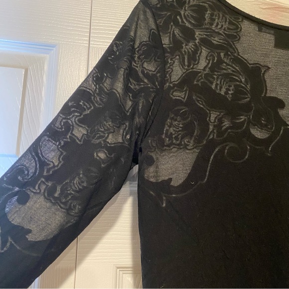 NWOT French Connection Stretch Black Long Sleeve Skater Dress Size 10 - Picture 16 of 16